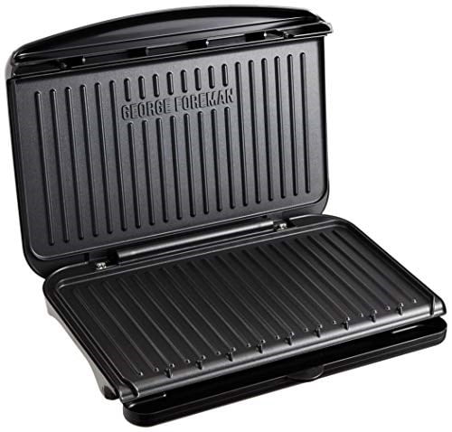 George Foreman Büyük Boy Fit Izgara - Geliştirilmiş Yapışmaz Kaplama ve Hızlı Isınma Özellikli Çok Yönlü Tost Makinesi, Siyah 25820-56