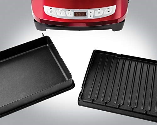 George Foreman Precision Fitness Izgara, Akıllı Sıcaklık Sensörü, 5 Farklı Mod, Contact Grill, Panini ve Sandviç Izgara, 29 X 19 Cm Izgara Yüzeyi, Kırmızı 24001-56