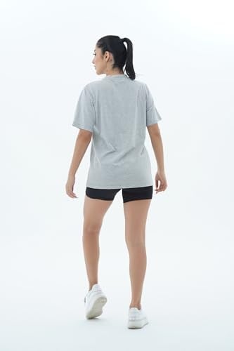 George Phoenix Pure Comfort - Gri Rahat Kesim%100 Pamuklu Kadın Tişörtü