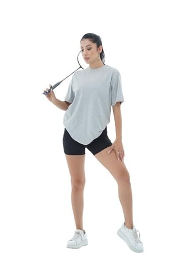 George Phoenix Pure Comfort - Gri Rahat Kesim%100 Pamuklu Kadın Tişörtü