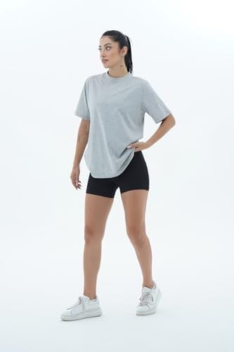 George Phoenix Pure Comfort - Gri Rahat Kesim%100 Pamuklu Kadın Tişörtü