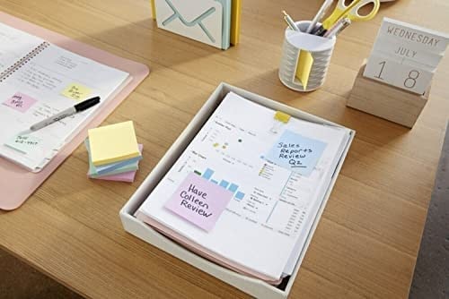 Geri dönüşüm Notes, 3 x 3, Sunwashed Pier, 24 75-sheet ped/Paket