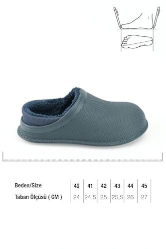 Gezer Erkek Kışlık Eva Içi Peluşlu Sessiz Taban Ev Bahçe Terlik GT5KMM.15336.00