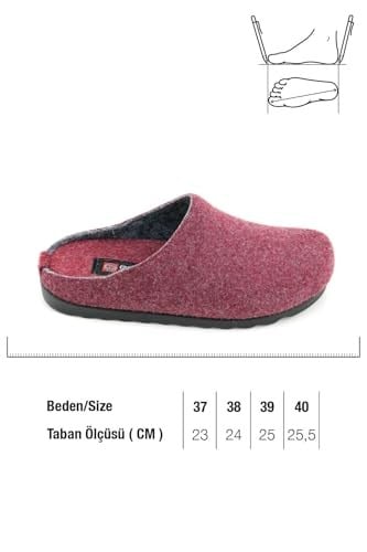 Gezer Kadın Kışlık Keçe Rahat Taban Ev Bahçe Terlik GT1KZM.16212.02