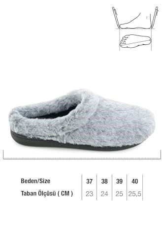Gezer Kadın Kışlık Peluşlu Tasarım Ev Bahçe Gondol Terlik GT1KZM.16160.00