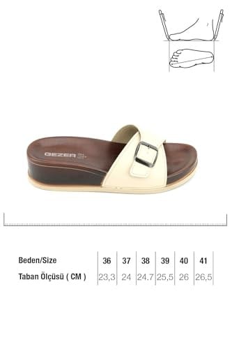Gezer Yazlık Kadın Tek Toka Ayarlanabilir Suni Deri Terlik GT1YZE.15202.00