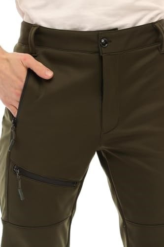 Ghassy Co. Erkek İçi Polarlı Tactical Outdoor Su Geçirmez Koyu Gri Softshell Pantolon