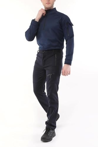 Ghassy Co. Erkek Military mbat Alt Üst Softshell Takım LACİVERT S