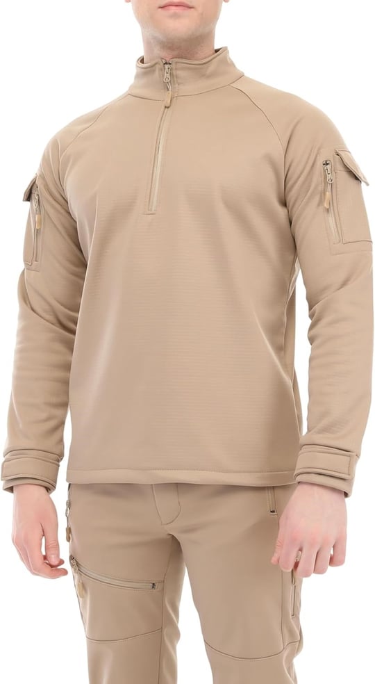 Ghassy Co. Erkek Su ve Rüzgar Geçirmez Ripstop Military Tactical Army mbat Yarım Fermuarlı Mont
