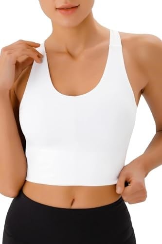 Ghassy Co. Kadın Çarpraz Sırt Detaylı Kaplı Yoga Egzersiz Fitness Spor Sütyeni CRS001 BEYAZ L