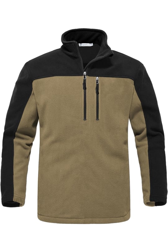 Ghassy Co. Erkek Mountain Windproof Yarım Fermuarlı Cepli Polar