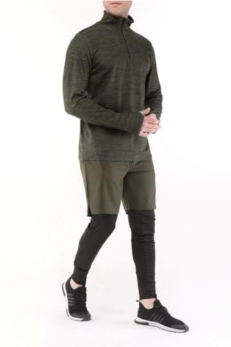 Ghassy Co. Erkek Running Compression Hızlı Kuruma Micropoly Halısaha Antrenman Gym Fitness Koşu Uzun Taytlı Şort