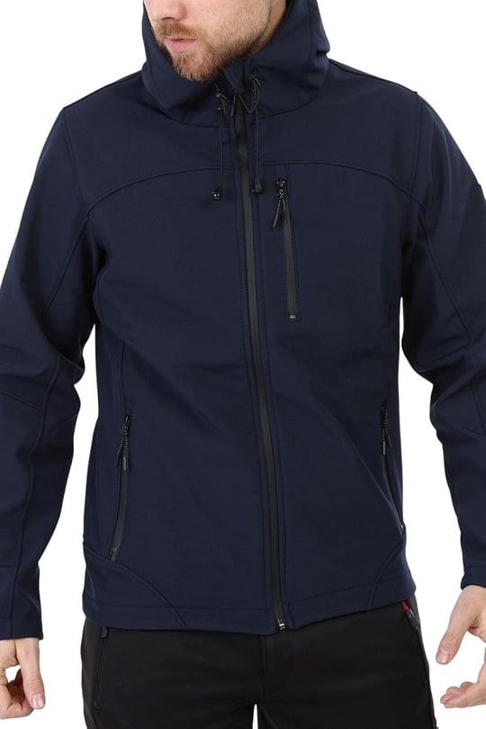 Ghassy Co. Erkek İçi Polarlı Su ve Rüzgar Geçirmez Softshell Spor Mont