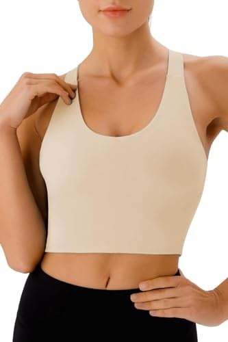 Ghassy Co. Kadın Çarpraz Sırt Detaylı Kaplı Yoga Egzersiz Fitness Spor Sütyeni CRS001 BEJ S