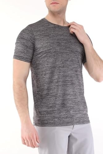 Ghassy Co. Erkek Nem Emici Aktif Gym Fitness Koşu Performans Outdoor Tshirt