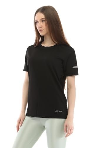 Ghassy Co. Kadın Nem Emici Hızlı Kuruma Atletik Teknik Performans Spor T-Shirt