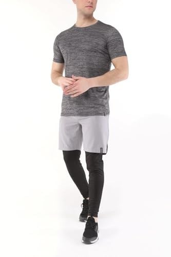 Ghassy Co. Erkek Nem Emici Aktif Gym Fitness Koşu Performans Outdoor Tshirt