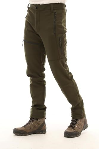 Ghassy Co. Erkek İçi Polarlı Tactical Outdoor Su Geçirmez Koyu Gri Softshell Pantolon