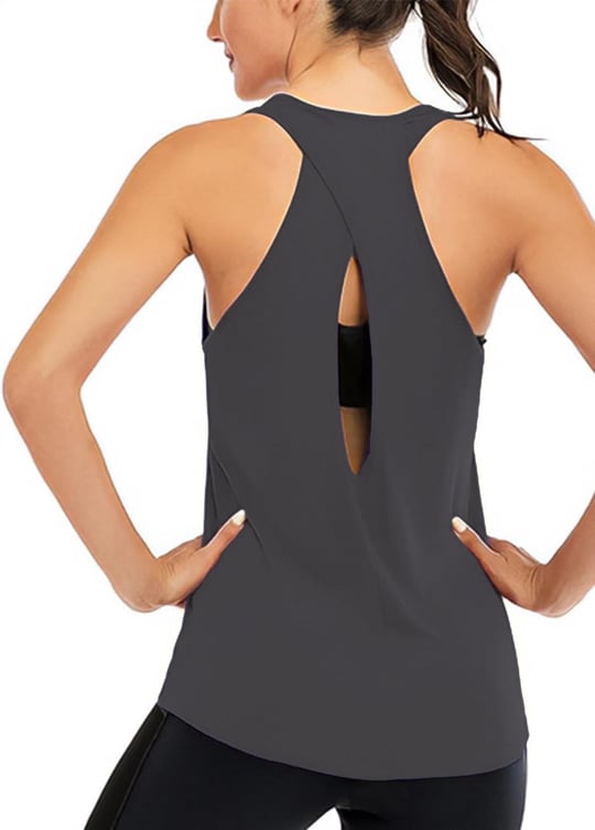 Ghassy Co. Kadın Cross Running Çapraz Sırtı Açık Antrenman Yoga Spor Atlet Tank Tops 1782