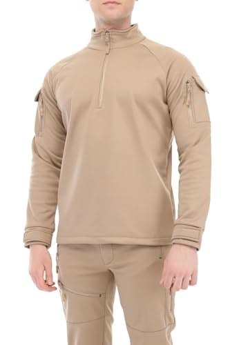 Ghassy Co. Erkek Su ve Rüzgar Geçirmez Ripstop Military Tactical Army mbat Yarım Fermuarlı Mont