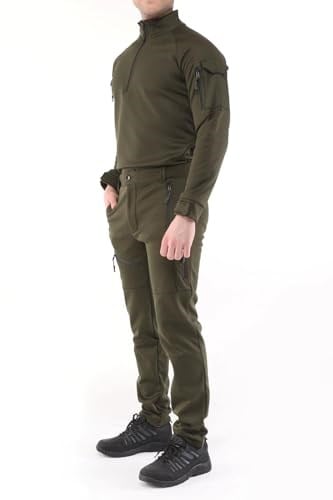 Ghassy Co. Erkek Military mbat Alt Üst Softshell Takım HAKİ S