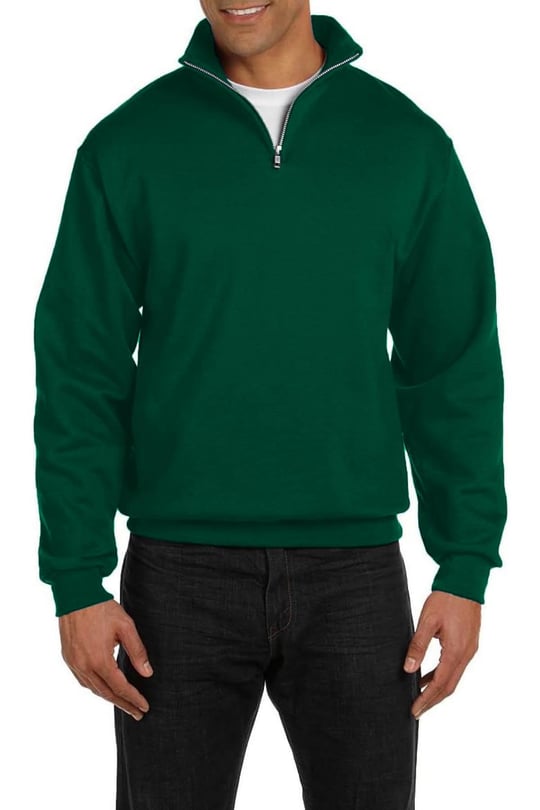 Ghassy Co. Erkek Dik Yaka Silver Yarım Fermuarlı Sweatshirt Nefti S
