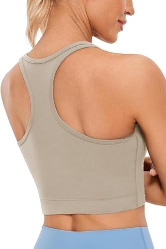 Ghassy Co. Kadın Racerback Running Yoga Egzersiz Fitness Spor Sütyen CRS004 BEJ M