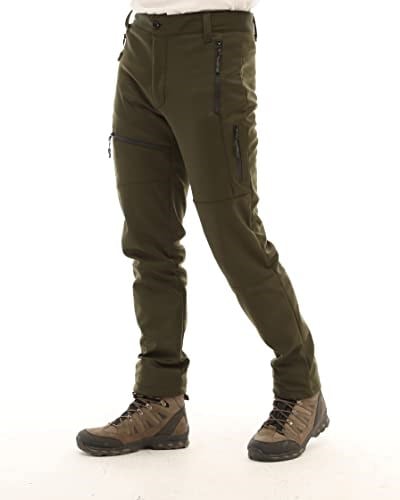 Ghassy Co. Erkek İçi Polarlı Tactical Outdoor Su Geçirmez Koyu Gri Softshell Pantolon