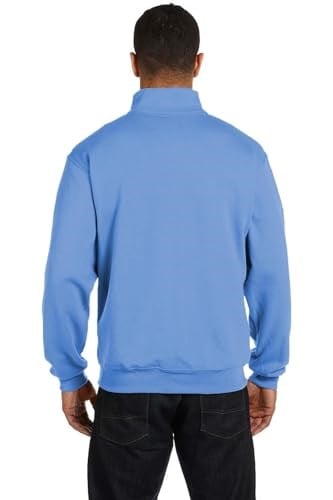 Ghassy Co. Erkek Dik Yaka Silver Yarım Fermuarlı Sweatshirt AÇIK MAVİ XL
