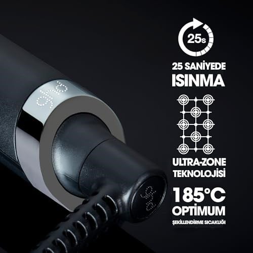 Ghd Curve Creative Curl Wand Konik Maşa | Beach Waves için, konik 28 – 23 mm çubuk, 5 – 8 saniyede bukleler, 24 saate kadar bukle tanımı, aşırı ısı hasarları olmadan
