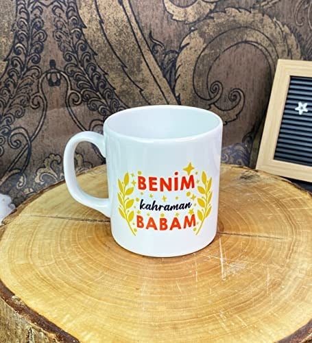 giftmoda Benim Kahraman Babam Tasarımlı Kupa Bardak