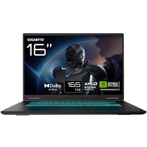 GIGABYTE GAMING A16 Gaming Notebook, 16 inç 165Hz Full HD 16:10 IPS Ekran, AMD Ryzen 7 260, NVIDIA GeForce RTX 5060 8GB GDDR7, 16G - Seçenekler: RTX 5060|16GB RAM|1TB SSD, RTX 5070|16GB RAM|1TB SSD...
