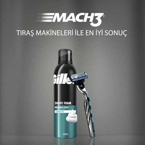 Gillette Sensitive 300 ml Tıraş Köpüğü - Seçenekler: 200 ml, 300 ml