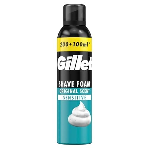Gillette Sensitive 300 ml Tıraş Köpüğü - Seçenekler: 200 ml, 300 ml