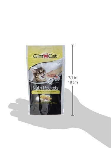 GimCat Nutripockets Kedi Ödülü Peynir Taurin, 60 g
