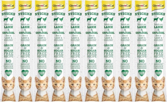GimCat Sticks Kuzu etli Tavuklu Ödül Çubukları 50 gr - 10lu