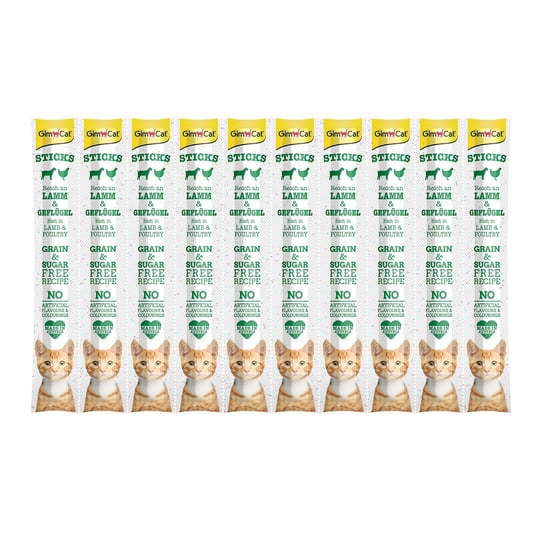 GimCat Sticks Kuzu etli Tavuklu Ödül Çubukları 50 gr - 10lu