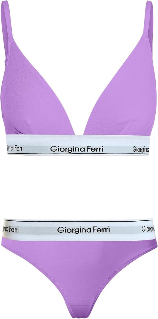 Giorgina Ferri 2’li Set Kadın Günlük Kullanıma Uygun Üçgen Bralet + Tanga Külot Barbara