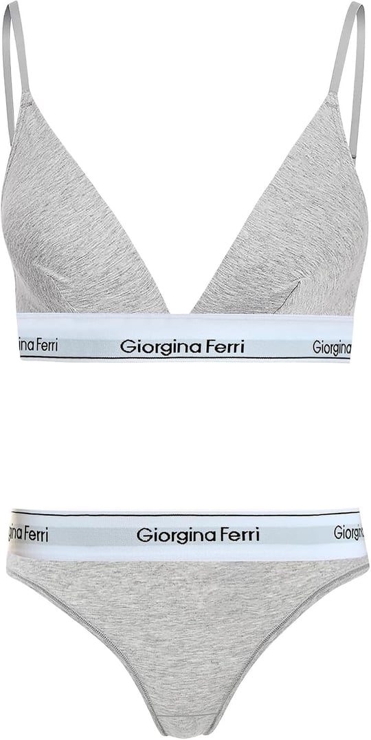 Giorgina Ferri 2’li Set Kadın Günlük Kullanıma Uygun Üçgen Bralet + Tanga Külot Barbara