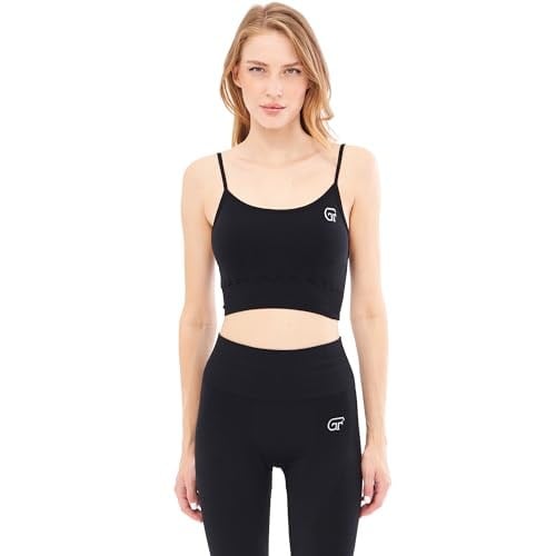 Giorgina Ferri Yumuşak Dokulu, Esnek Destekli Yoga, Koşu, Spor ve Günlük İp Askılı Sporcu Sütyeni Hera