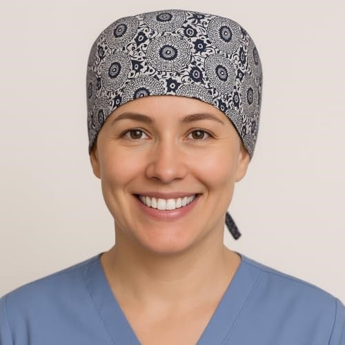 Girdap Desenli Doktor Hemşire Aşçı Cerrahi Bone Hastane Bone Bandana M446
