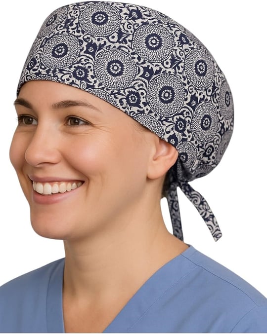 Girdap Desenli Doktor Hemşire Aşçı Cerrahi Bone Hastane Bone Bandana M446