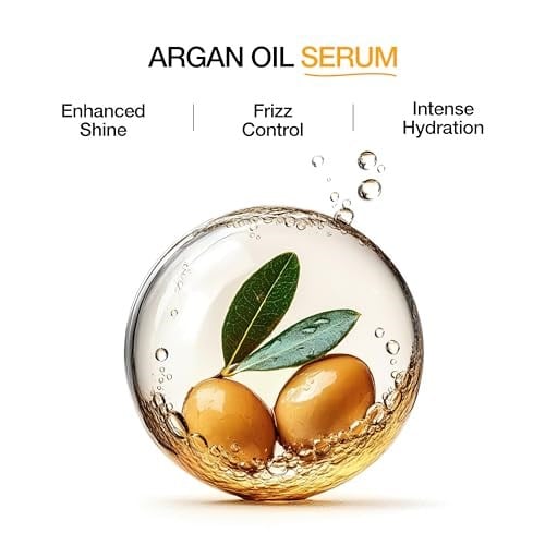 GK Hair Global Keratin Organik Argan Yağlı Saç Serumu Kabarma Kontrolü İçin Kuru Hasar Saç Onarıcı Isı Koruma Saç Parlatıcı Pürüzsüzleştirici Güçlendirici ve Besleyici Serum Unisex Tüm Saç Tipleri 1.6