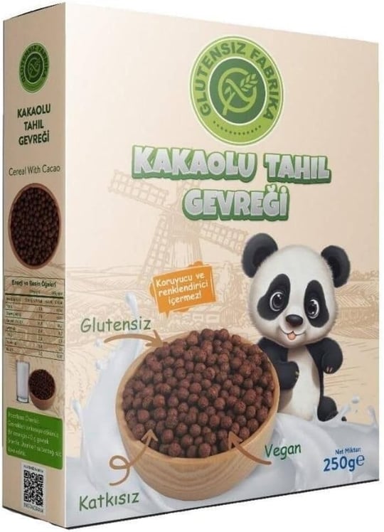 Glutensiz Fabrika Kakaolu Tahıl Gevreği 250 g