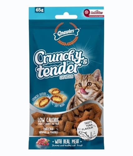 Gnawlers Crunchy Ton Balıklı Prebiotik Destekli Kedi Ödül Maması 65gr