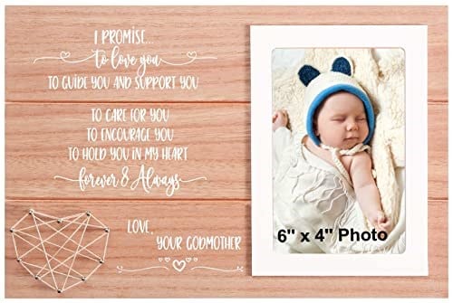 Godchild Godson Goddaughter Çerçeve Hediye Vaftiz Anne Vaftiz için Resim Çerçevesi Hediye - Vaftiz Hatırası Fotoğraf Çerçevesi Hediye - Vaftiz Çocuk için Benzersiz Kilometre Taşları Özel Hediye