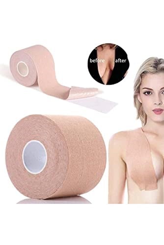 Göğüs Dikleştirici Bant Göğüs Sabitleştirici Bant Göğüs Şekillendirici Bant Göğüs Kaldırıcı Şerit Bant Göğüs Sarkma Düzenleyici (5cmx5m) 5cm x 5m
