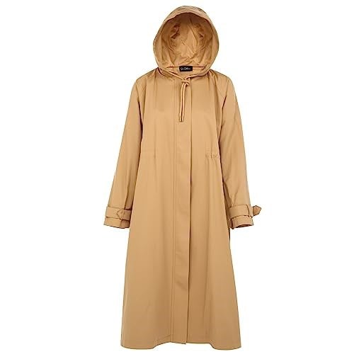 GÖKNUR ARSLAN OVERSIZE SİYAH YAĞMURLUK CAMEL Standart Kadın-1