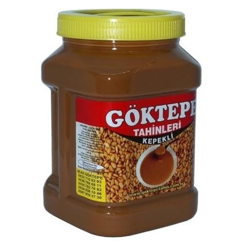 Göktepe KEPEKLİ 935gr Bozkır Tahini Plastik Kutu, Odun Ateşinde Çifte Kavrulmuş (KEPEKLİ-935gr)