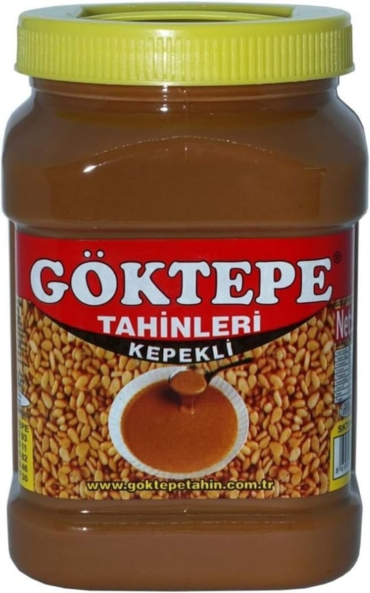 Göktepe KEPEKLİ 935gr Bozkır Tahini Plastik Kutu, Odun Ateşinde Çifte Kavrulmuş (KEPEKLİ-935gr)